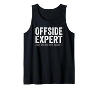 Soccer Joke Offside Expert Just Ask My Wife Funny Husband Camiseta sin Mangas