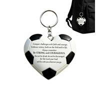 Soccer Keychains Heart Shaped, Bag Ornament Key Chain, Cute Football Pendant Charm for Purse Wallet Backpack, Stylish Sports Keyring Gift for Women Men Friends Birthday Stocking Stuffers Party Favor