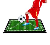 Soccer Mat - Esterilla de entrenamiento de fútbol | Alfombrilla de fútbol portátil sin deslizar Silent Soccer Mat for Home Gym, Footstep Training Football Mat, Silent Portable Non-slip Soccer Skills