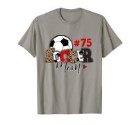 Soccer Mom 75 Número Personalizado Día de la Madre Amante del fútbol Camiseta