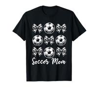Soccer Mom Bow Soccer Mama Football Season Game Day Mommy Camiseta
