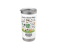 Soccer Mom Gift Soccer Mama Graphic Funny Soccer Mom Vaso térmico de acero inoxidable de doble pared
