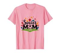 Soccer Mom Life: Regalo de Orgullo para Padres Deportivos para Mujeres Camiseta, Hombre, Rosado, XL