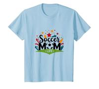 Soccer Mom Life: Regalo de Orgullo para Padres Deportivos para Mujeres Camiseta, Niños, Azul Bebé, 2 años