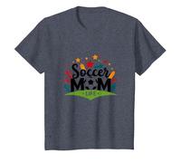 Soccer Mom Life: Regalo de Orgullo para Padres Deportivos para Mujeres Camiseta, Niños, Azul Jaspeado, 2 años
