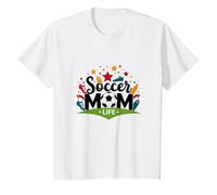 Soccer Mom Life: Regalo de Orgullo para Padres Deportivos para Mujeres Camiseta, Niños, Blanco, 2 años