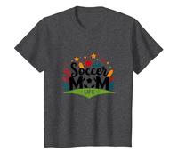 Soccer Mom Life: Regalo de Orgullo para Padres Deportivos para Mujeres Camiseta, Niños, Jaspeado Oscuro, 2 años