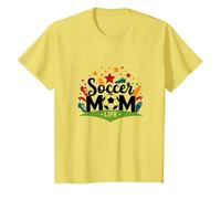 Soccer Mom Life: Regalo de Orgullo para Padres Deportivos para Mujeres Camiseta, Niños, Limón, 2 años