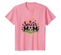 Soccer Mom Life: Regalo de Orgullo para Padres Deportivos para Mujeres Camiseta, Niños, Rosado, 2 años
