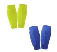 Soccer Shin Guard Pads for Kids, Youth and Adults, Compression Sleeves with Honeycomb Padding, Lightweight Protective Football Gear for Soccer Baseball and Boxing (2 Pairs-O,L-Under 160 lbs)