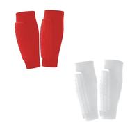 Soccer Shin Guard Pads for Kids, Youth and Adults, Compression Sleeves with Honeycomb Padding, Lightweight Protective Football Gear for Soccer Baseball and Boxing (2 Pairs-F,S-Under 110 lbs)