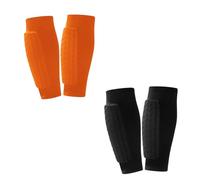 Soccer Shin Guard Pads for Kids, Youth and Adults, Compression Sleeves with Honeycomb Padding, Lightweight Protective Football Gear for Soccer Baseball and Boxing (2 Pairs-C,XL-Under 220 lbs)