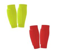 Soccer Shin Guard Pads for Kids, Youth and Adults, Compression Sleeves with Honeycomb Padding, Lightweight Protective Football Gear for Soccer Baseball and Boxing (2 Pairs-L,XS-Under 66 lbs)