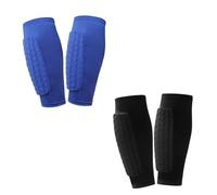 Soccer Shin Guard Pads for Kids, Youth and Adults, Compression Sleeves with Honeycomb Padding, Lightweight Protective Football Gear for Soccer Baseball and Boxing (2 Pairs-D,XL-Under 220 lbs)