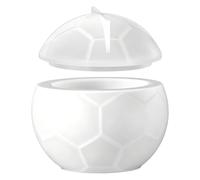 Soccer Silicone Mold for Candle - 3D Ball Shape Mould with Lid, 1 Piece Candlestick Holder Silicone Mold for Plaster Concrete Soap DIY Jewelry Box Home Crafts Making