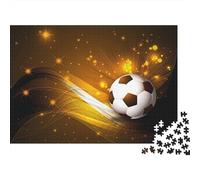 SoccerBallSport-DynamicGraphicStyle Jigsaw Puzzles for Adults Soccer Ball with Light Trails Educational Games for The Whole Family Women 70x50cm/1000pcs