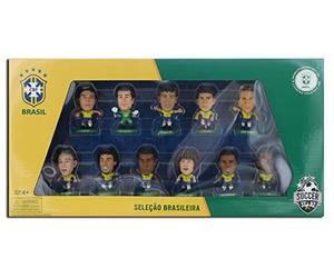 SoccerStarz Nintendo Brasil International - Paquete de 11 Figuras