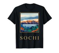 Sochi Rusia Mar Negro Horizonte Costero Diseño Viaje Camiseta