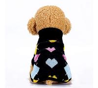 SOCHII Suéter para perros y gatos, ropa de punto de lana suave para bulldog francés, otoño e invierno, ropa abrigada para mascotas pequeñas y medianas KL009 azul-KL003 XXL, 52 x 38 cm