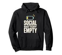 Social Battery Empty Camiseta Introvertido Bateria Social Sudadera con Capucha