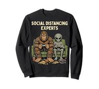 Social Distancing Experts Funny Mythical Duo Bigfoot Alien Sudadera