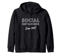 Social Distancing Since 1983 Introvert Birthday Gift 80s Dad Sudadera con Capucha
