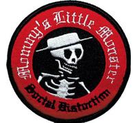 SOCIAL DISTORTION distorsión Little Pequeña Monster Skull Cráneo Logo PATCH PARCHE, Officially Licensed Products Classic Rock Artwork, Iron-On/Sew-On, 3" x 3" Embroidered bordado Patch