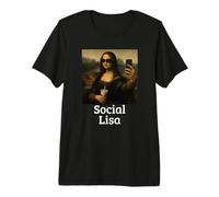 Social Lisa Leonardo Da Vinci Influencer Divertida Mona Lisa Camiseta Premium