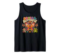 Social Mariposa Hippie Flower Power Peace Vibes Girls Happy Camiseta sin Mangas