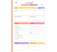 Social Media Content Planner: Creator Notebook to Plan your Viral Hooks, Captions, Track your Ideas, Filming Checklist and Publishing tasks