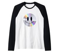 Social Media Emotional Sarcastic Smile Faces Graphic Designs Camiseta Manga Raglan