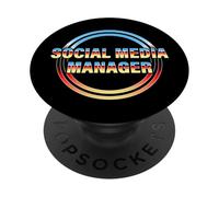 Social Media Manager Estilo Retro PopSockets PopGrip Adhesivo