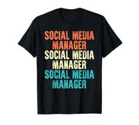Social Media Manager Trabajo Estilo Vintage Camiseta