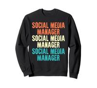 Social Media Manager Trabajo Estilo Vintage Sudadera