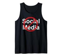 Social tachado Red Circle Media Camiseta sin Mangas