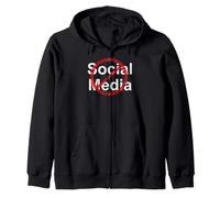 Social tachado Red Circle Media Sudadera con Capucha