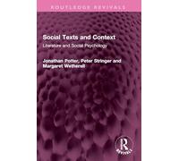 Social Texts and Context: Literature and Social Psychology (Routledge Revivals)