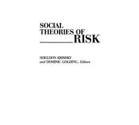 Social Theories of Risk