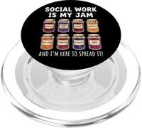 Social Work Is My Jam and I'm Here To Spread It PopSockets PopGrip para MagSafe