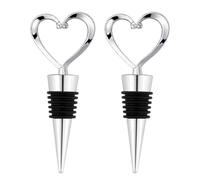 Sociaooil 2 Tappi per Bottiglie a Forma di Cuore - Regalo Perfetto e Romantico per gli Amanti del Vino e Della Birra