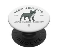 Sociedad de Apreciación del Bulldog Francés - Amante de los Perros Frenchie PopSockets PopGrip Adhesivo