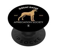 Sociedad de Apreciación del Gran Danés: Amante único de los Perros Dibujados a Mano PopSockets PopGrip Adhesivo