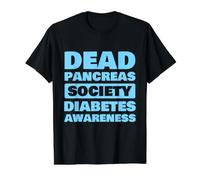 Sociedad del Páncreas Muerto Concientización sobre la Diabetes Diabetes DT1 Camiseta gráfica económica, Hombre, Negro, S