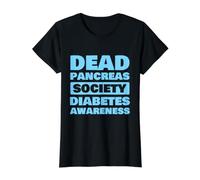 Sociedad del Páncreas Muerto Concientización sobre la Diabetes Diabetes DT1 Camiseta gráfica económica, Mujer, Negro, XL