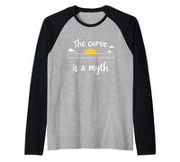 Sociedad Tierra Plana The Curve Is A Myth Camiseta Manga Raglan