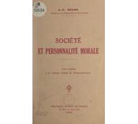 Société Et Personnalité Morale (ebook)