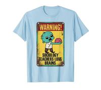 Sociology Teachers Halloween Funny Brains Outfit Camiseta, Hombre, Azul Bebé, XXL