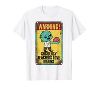 Sociology Teachers Halloween Funny Brains Outfit Camiseta, Hombre, Blanco, 6XL