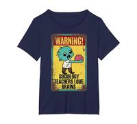 Sociology Teachers Halloween Funny Brains Outfit Camiseta, Mujer Tallas Grandes, Azul Marino, 2XL Grande
