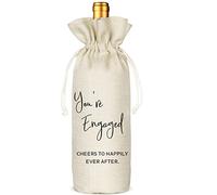 Socive Bolsa de vino de compromiso - You're Engaged, regalos de compromiso para parejas, regalo personalizado de compromiso, regalo de novia, decoraciones de fiesta de boda (5SW191011)